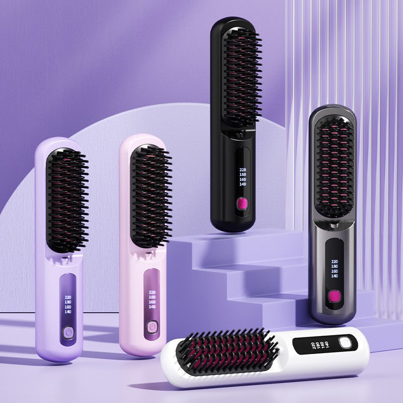 Peine recto portátil inalámbrico Anion que no daña el cabello.