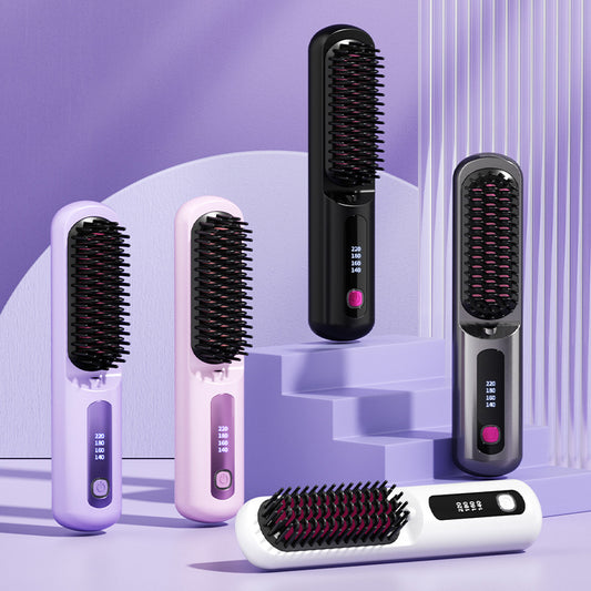 Peine recto portátil inalámbrico Anion que no daña el cabello.